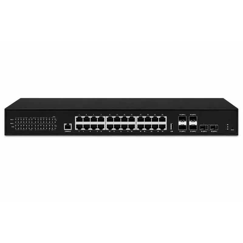 24-Port 2.5G L3 Managed Ethernet Switch with 6*10G SFP+ Uplinks, 240Gbps Enterprise Multi-Gig Switch