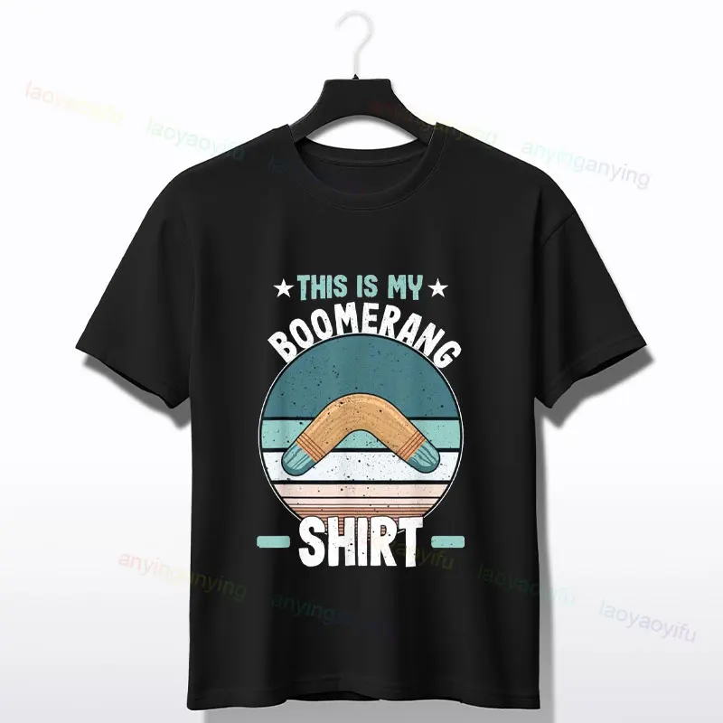 남성용 레트로 Got A New 부메랑 그래픽 티 100% 코튼 크루넥 캐주얼 반소매 탑 일상 의류 스포티 디자인 셔츠