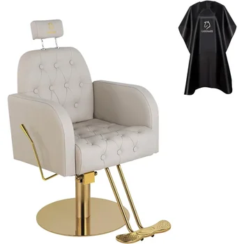 灰色の理髪店の椅子,360度,スタイリング機器,スパ