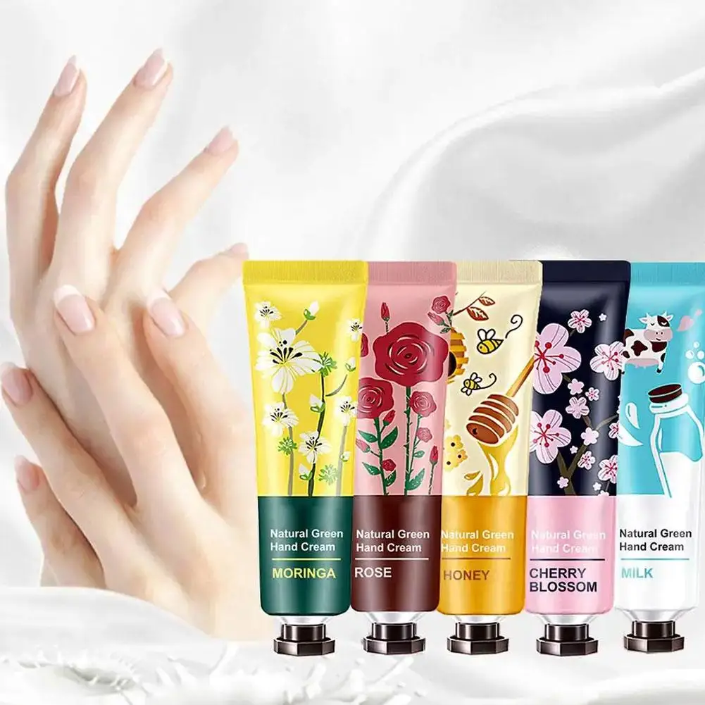 

1pc Moisturizing Botanical Fragranced Hand Cream Dry Skin Moisturizer Chamomile Peach Avocado Portable Hand Cream For Men W E0O8