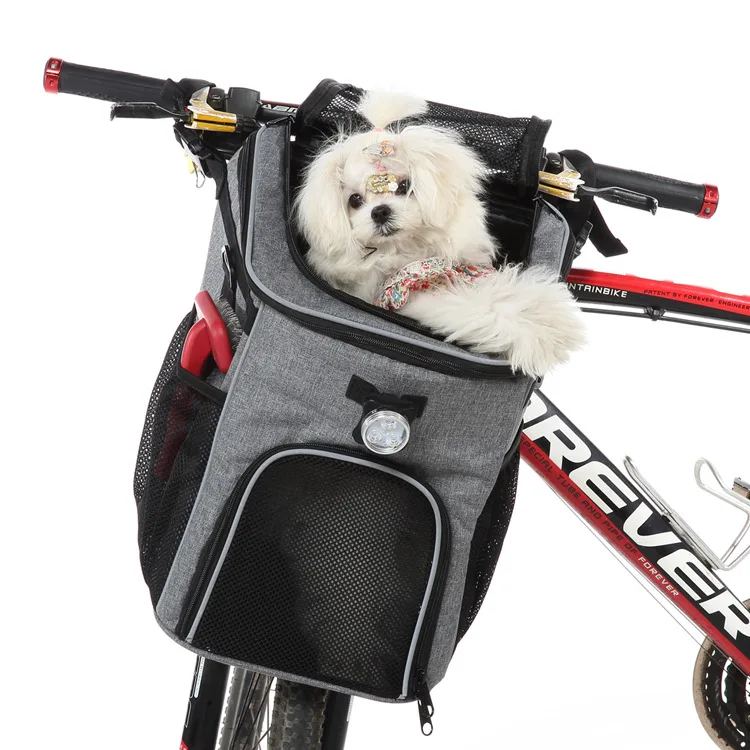 

Bike Dog Basket Foldable Durable Detachable Pet Car Seat Carrier Cat Puppy Breathable Padded Backpack For Small Medium Dogs Cats