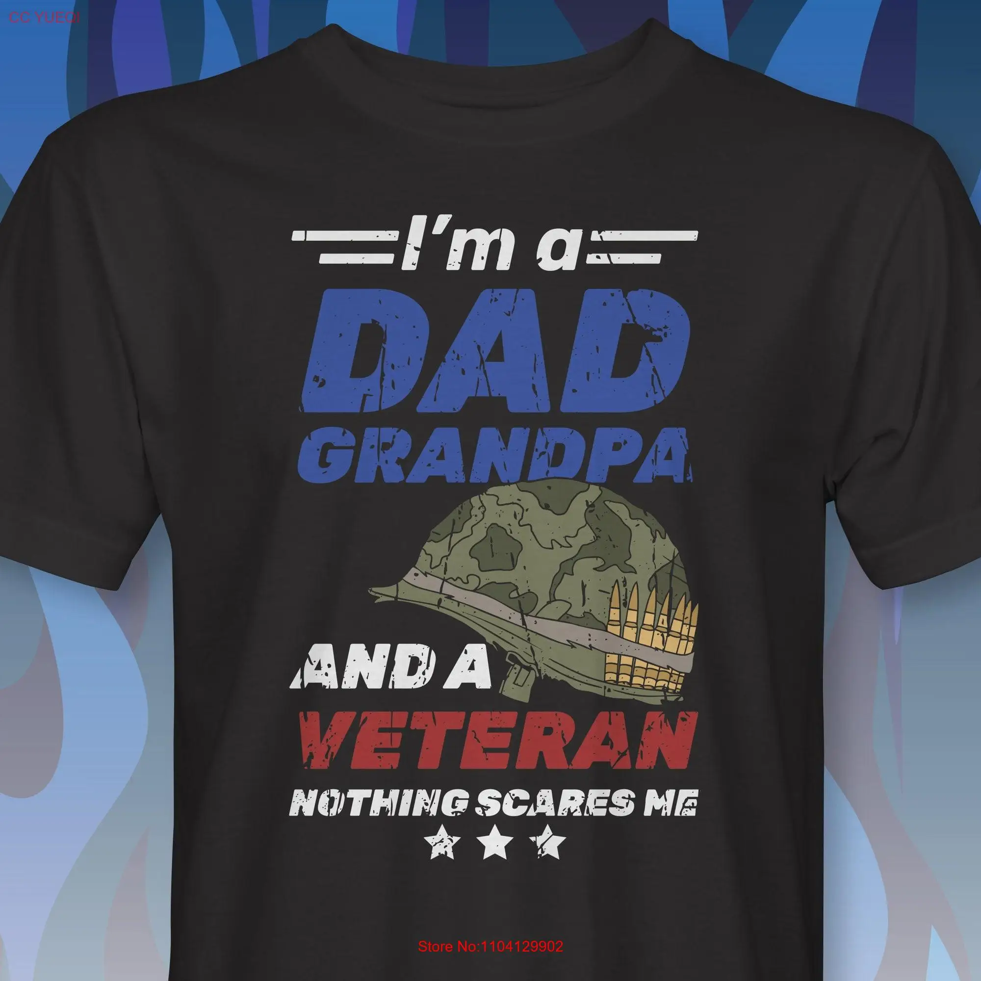 Nothing Scares a Dad Grandpa and Veteran T Shirt RM0226 long or short sleeves