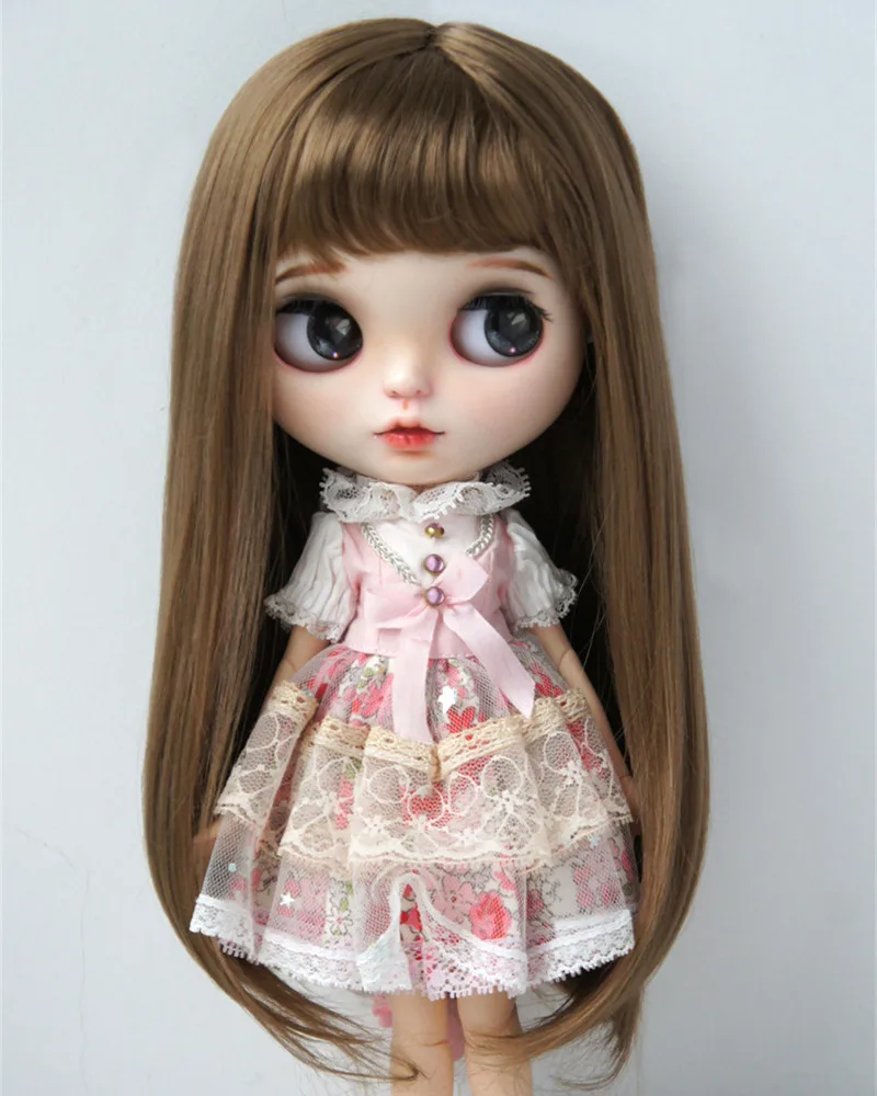 Jusuns JD371 9-10inch 10-11inch Soft Synthetic Mohair Doll Wig  Full Bangs Miranda BJD Hair OG Blythes  Meadow Doll Accessories