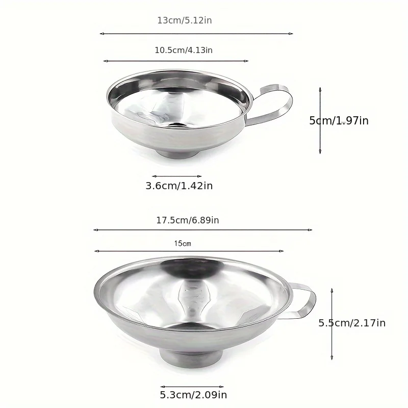 1pcWide Mouth Liquid Funne For Jars Stainless Steel Canning Funnels Flask Filter For Oil Wine Water Spices Kitchen Tools Gadgets view 6