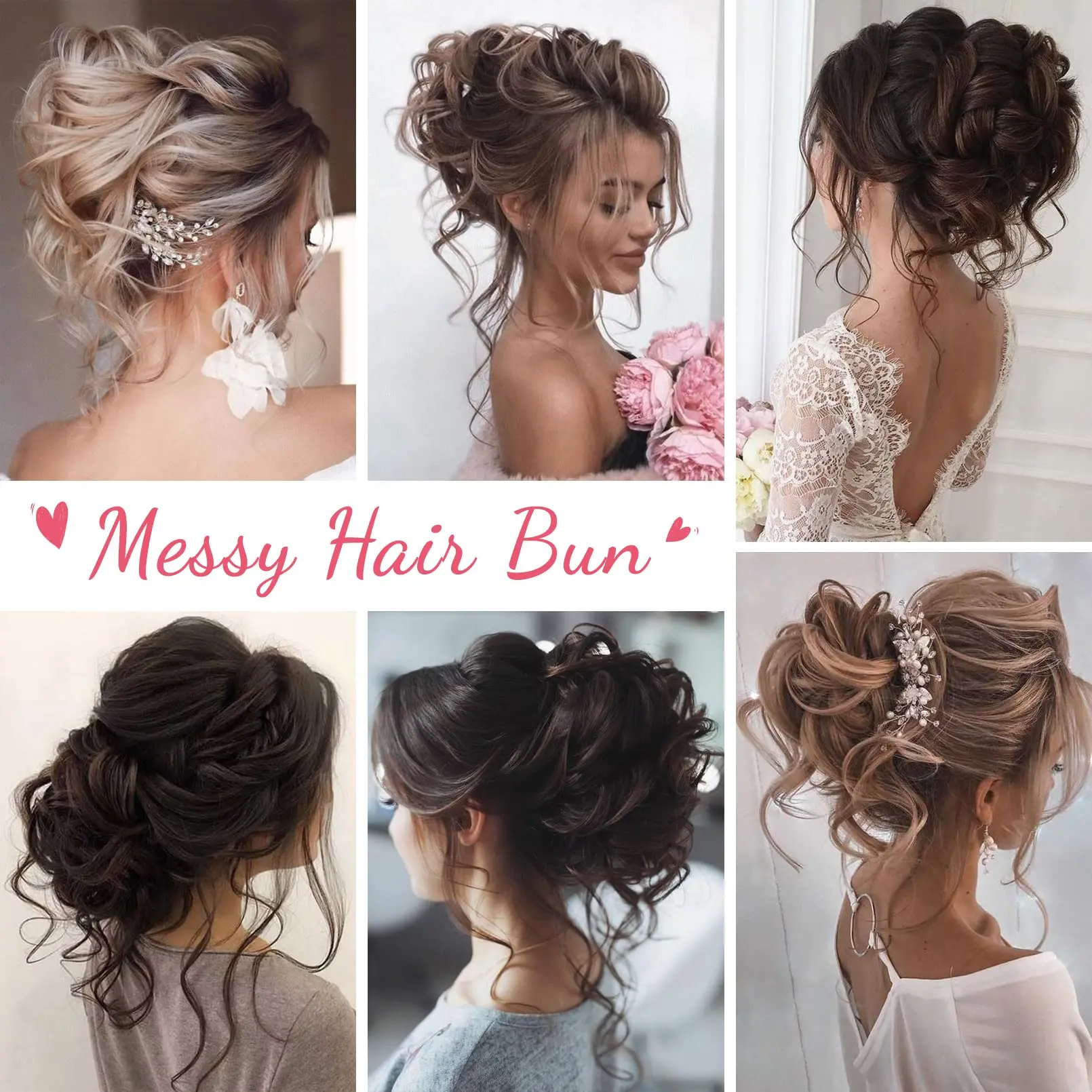 Synthetic Curly Donut Chignon Messy Hair Bun Chignon Hair Extensions Scrunchy Fake False Hair With Tail for Women Hairpieces