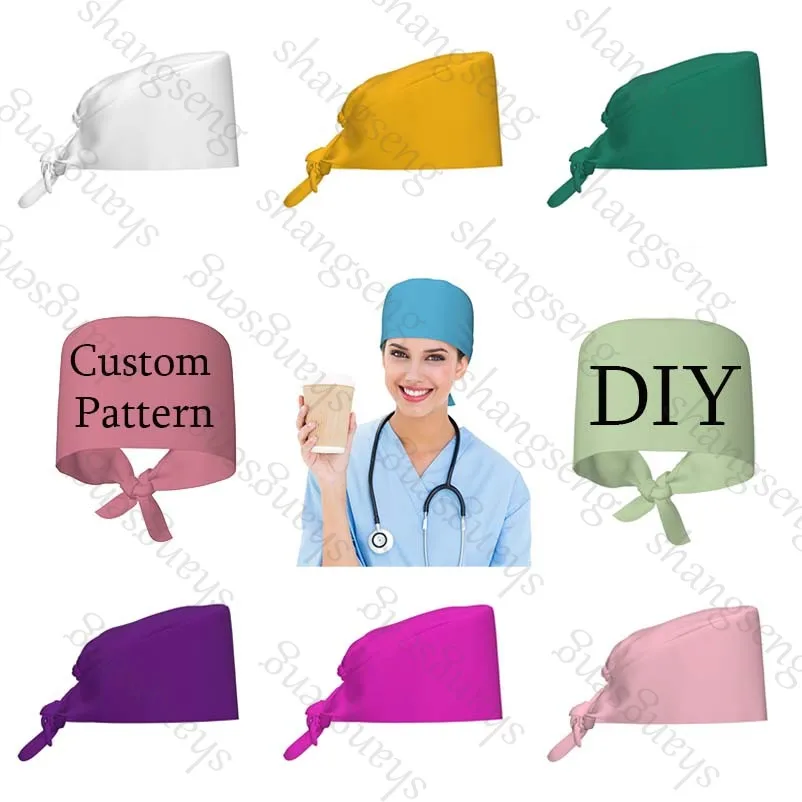 

Однотонные медицинские шапочки DIY для груминга животных, работы в салонах красоты, лабораторий, медсестринского персонала, для женщин и мужчин