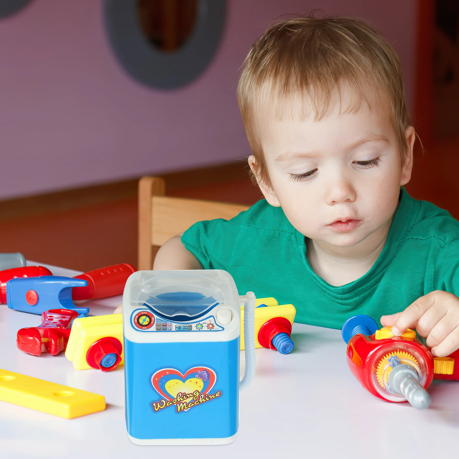 

Simulation Washing Machine Toy Kids Playing House Prop Educational Toy Child High Quality Material Smooth Feel Hands On