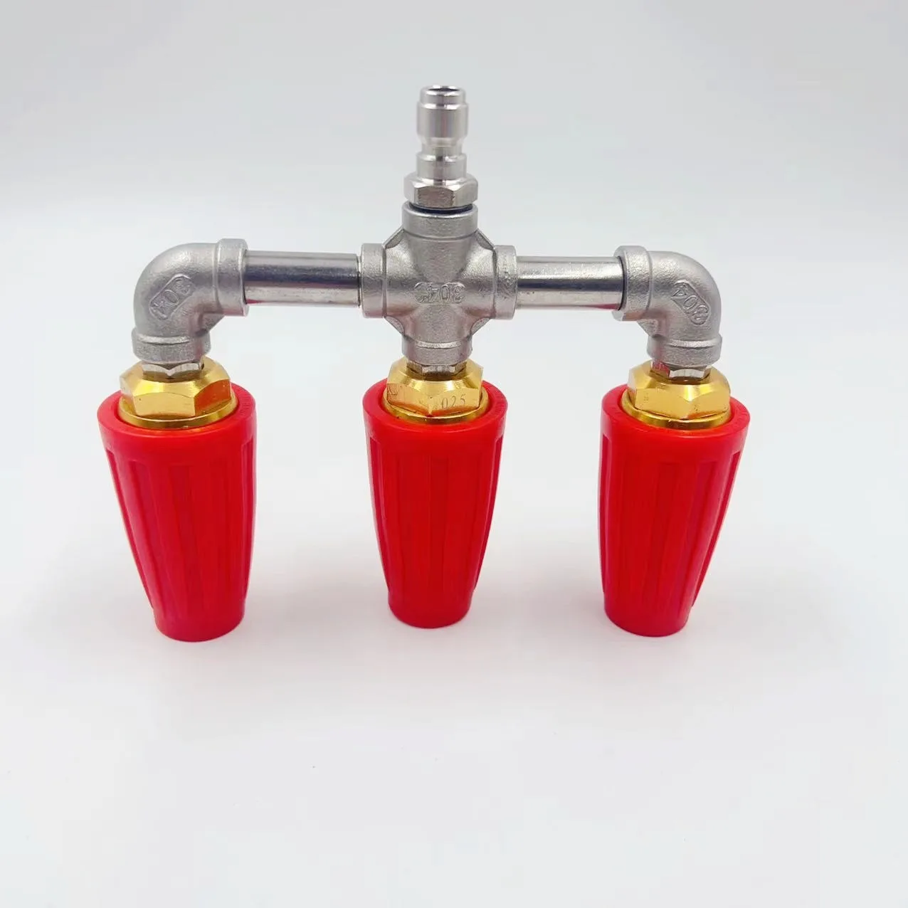 High‑Pressure Cleaner Lotus‑Rotating Aluminum Alloy Multi‑Pass Nozzle, 4000PSI Peeling Nozzle for Bark Washing Machine Equipment