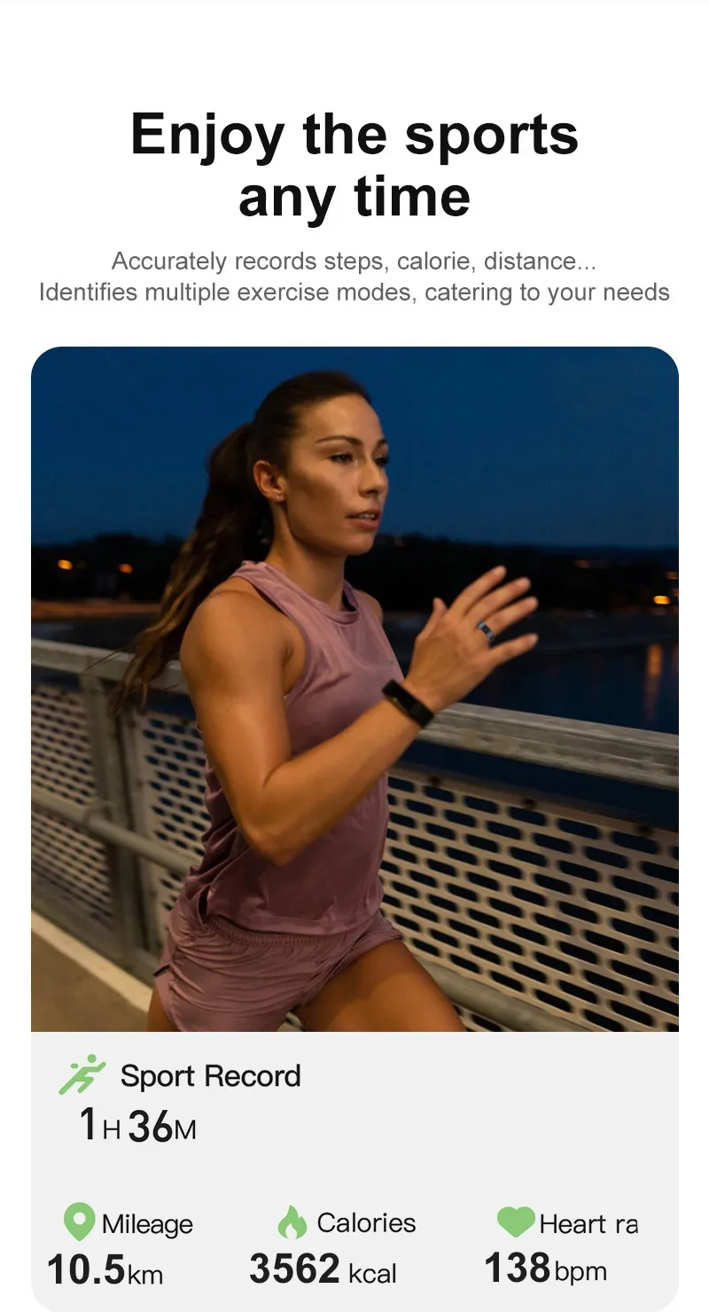 

Новое умное носимое кольцо, трекер здоровья, монитор стресса сна, умное кольцо с мониторингом здоровья