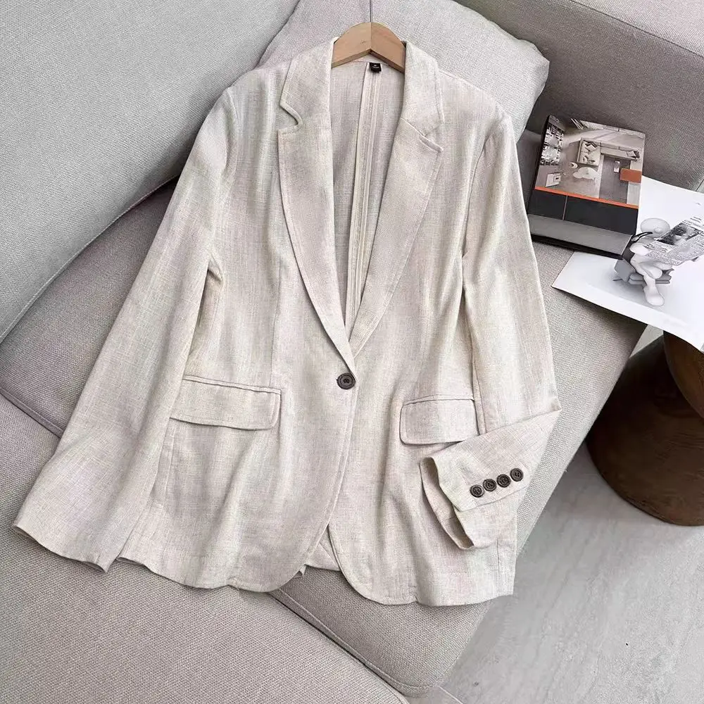 Fashionable Single-Button Women's Suit Jacket Spring Autumn Versatile Classic Style One-Piece Coat H1053 New Arrival