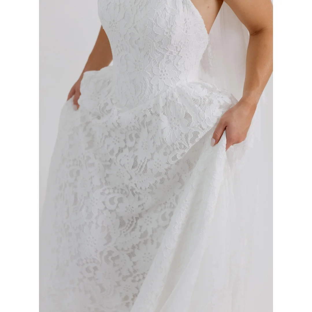 Tokyo Halter Neck A‑line skirt Wedding Dress Backless vestidos de noche Cathedral Train Floor‑Length Elegant Formal Evening 2026
