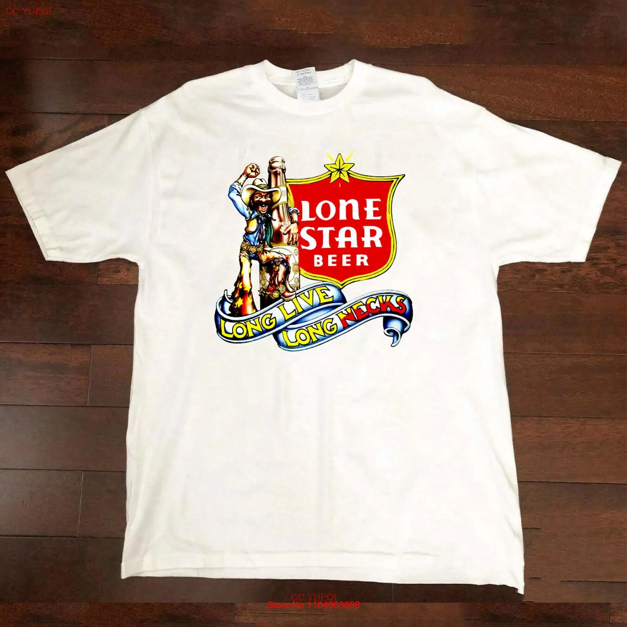 Lone Star Beer Long Live Necks White T Shirt SweaT Best Quality Chritmas Birthdays long or short sleeves