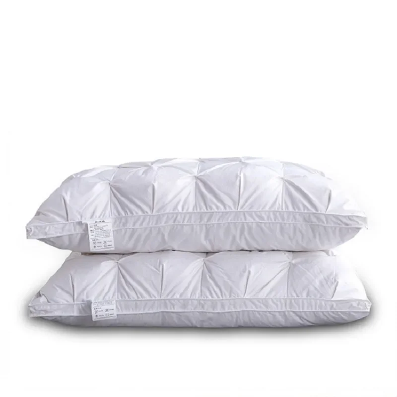 Imagem -05 - Lanlika-travesseiro de Ganso Branco Estilo 3d Retangular Travesseiro de Pescoço para Dormir Algodão Cama Queen e King Size Inverno 100