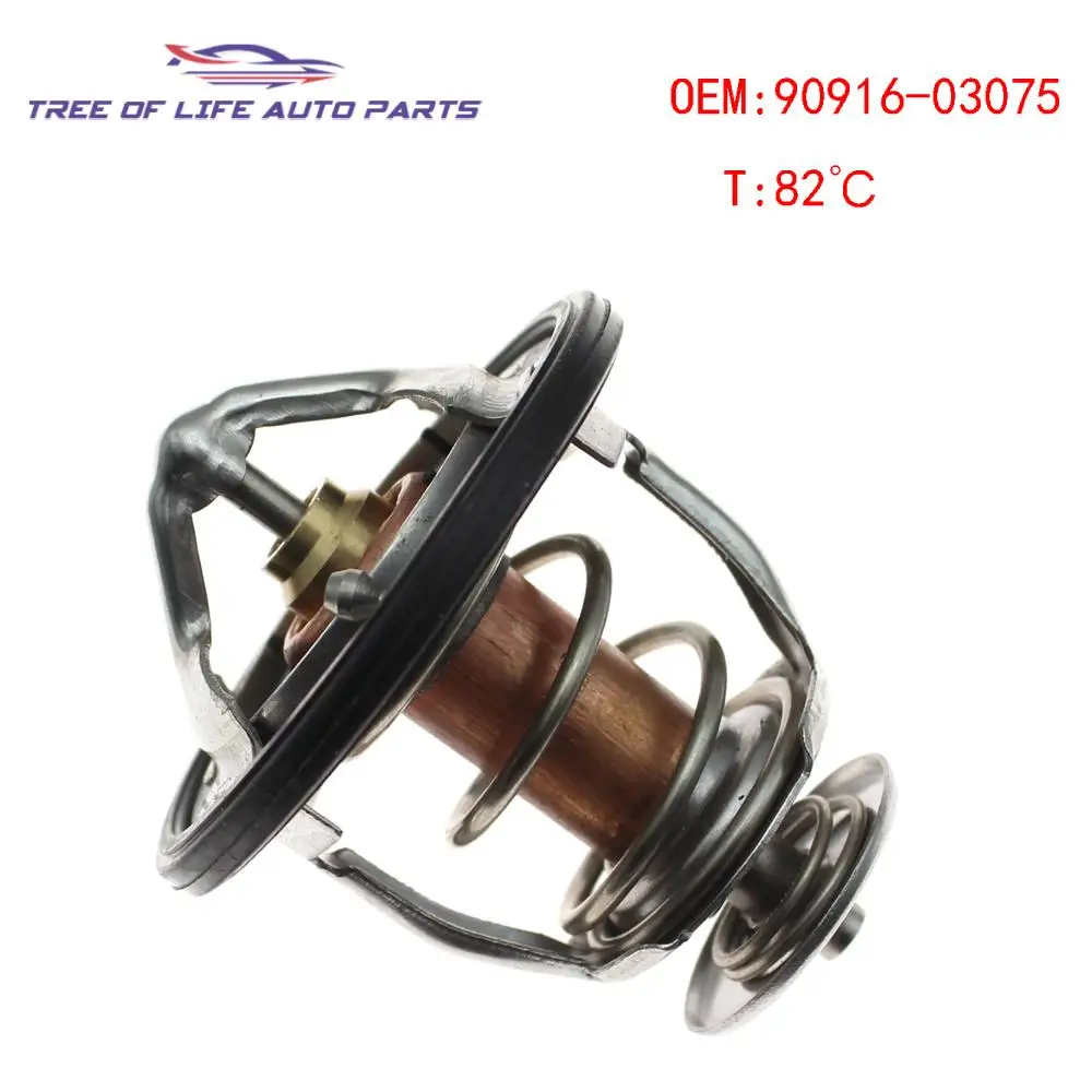 90916-03075 Engine Coolant Thermostat 82c For Toyota 4Runner Sienna Avalon Camry Tacoma Yaris Lexus S250 ES350 RX350 9091603075