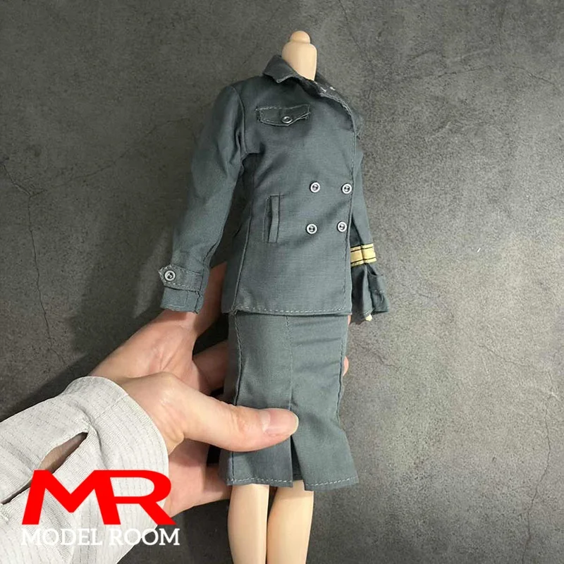 1/6 Scale Female Soldier Officer Uniform Clothes Model Historical Military Clothing Fit 12 inch Soldier Action Figure Body