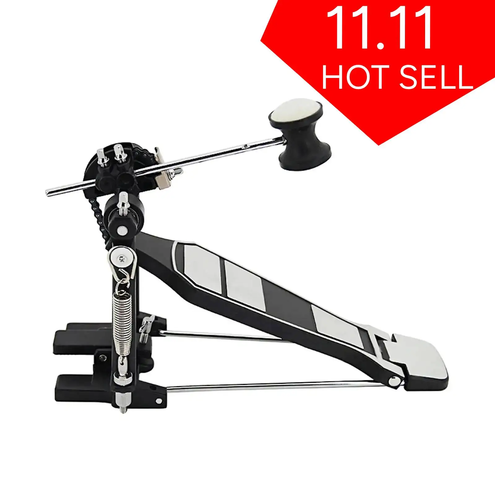 

Bass Drum Pedal Easy to Install for Electronic Drums Professional Drum Step on Beater Drum Practice Pedal Percussion Hardware