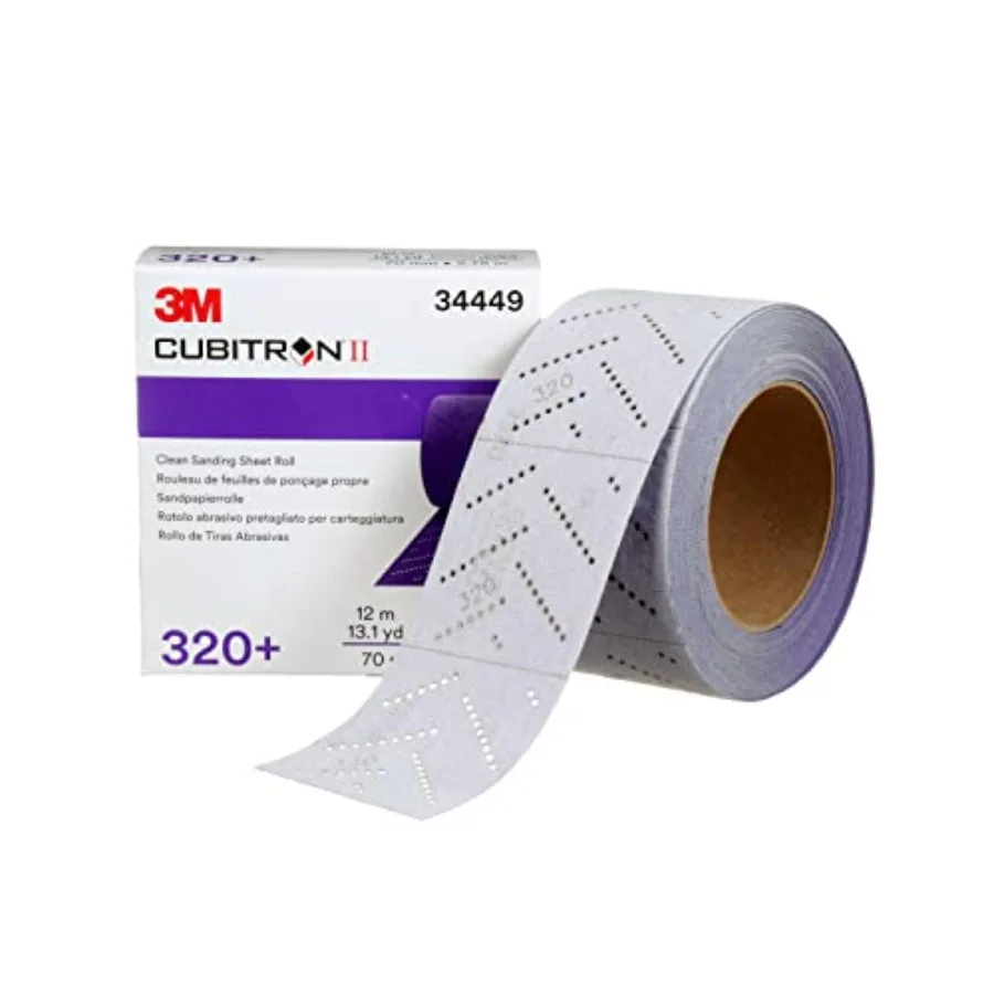 

Рулон абразивной бумаги Cubitron II Hookit 34449, мультиотверстный, 70 мм x 12 м, зернистость 320+, для автомобильной шлифовки, для покрытий R