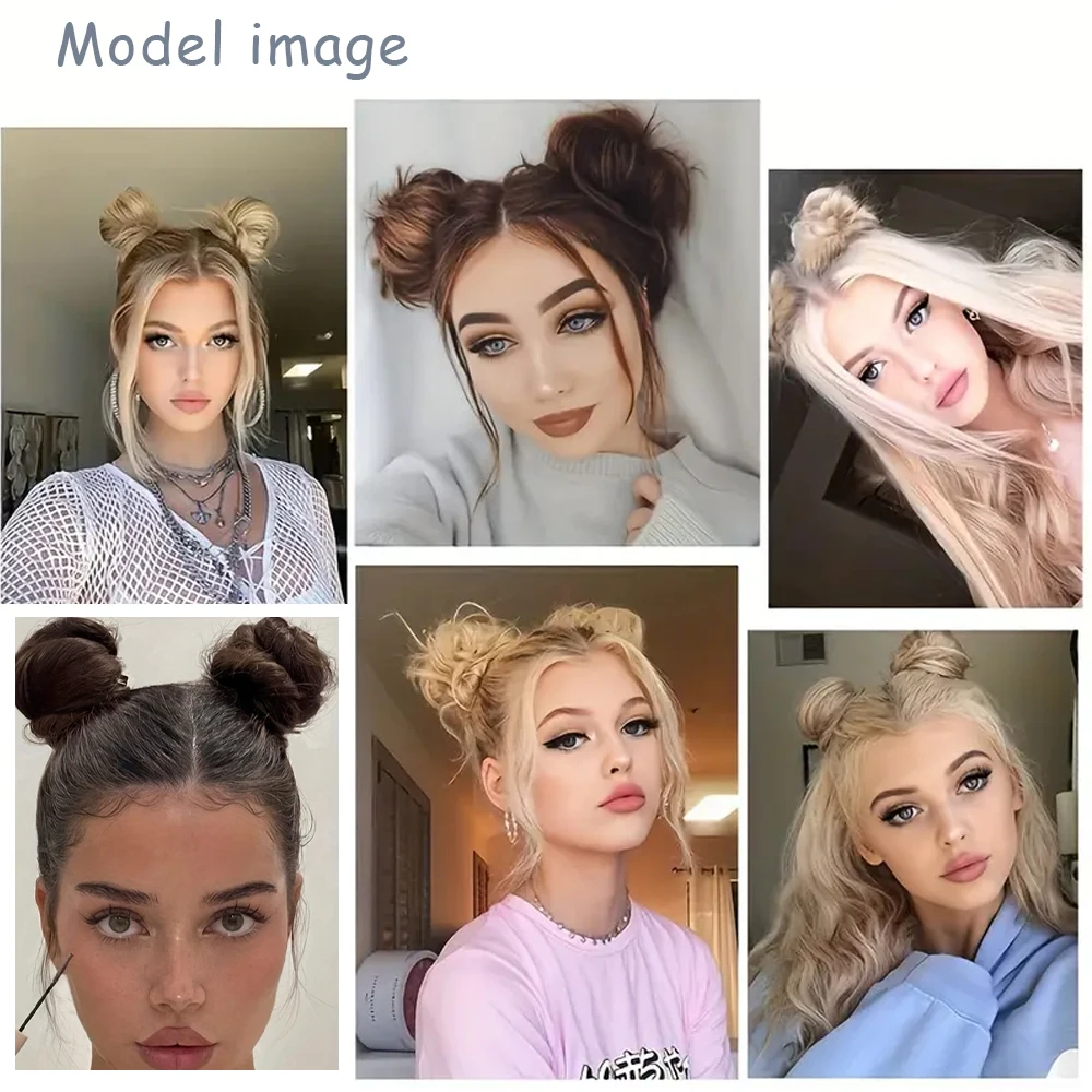 Synthetic Bun Messy Dount Hair Buns Updo Chignon With Elastic Hair Exension for Women Daily Lazy Hair Accessories