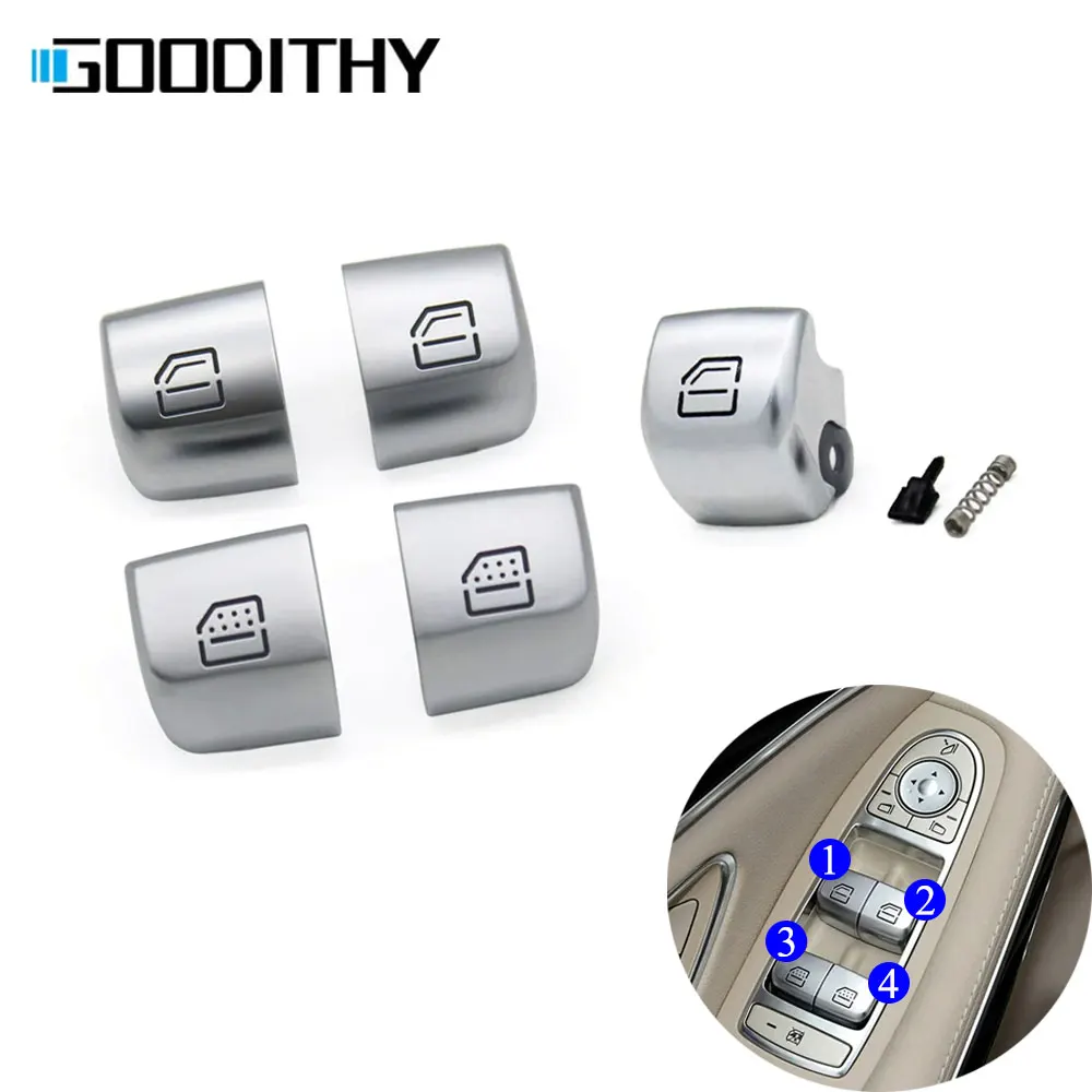 Master Window Lifter Switch Button Cover Passenger Door Cap For Mercedes Benz S E Class W222 W213 S320 S400 S450 S500 S560