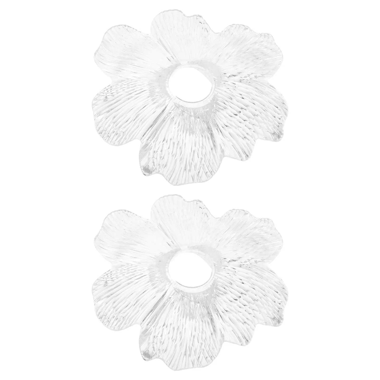 2 PCS French Light Luxury Lampshade Acrylic Desktop Decorative Bathroom for Pendant Shades Floral Lampshades Replacement