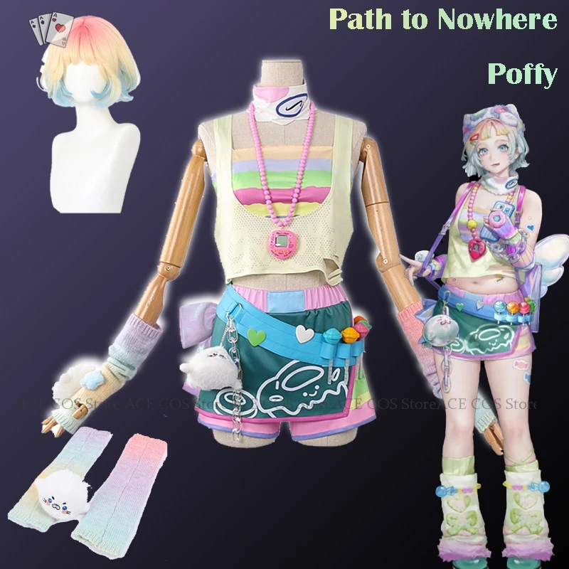 

2- Path to Nowhere Poffy Cosplay Nibella Women Game Anime Cosplay Clothes Sweet Colorful Skirt Outfit Hallowen