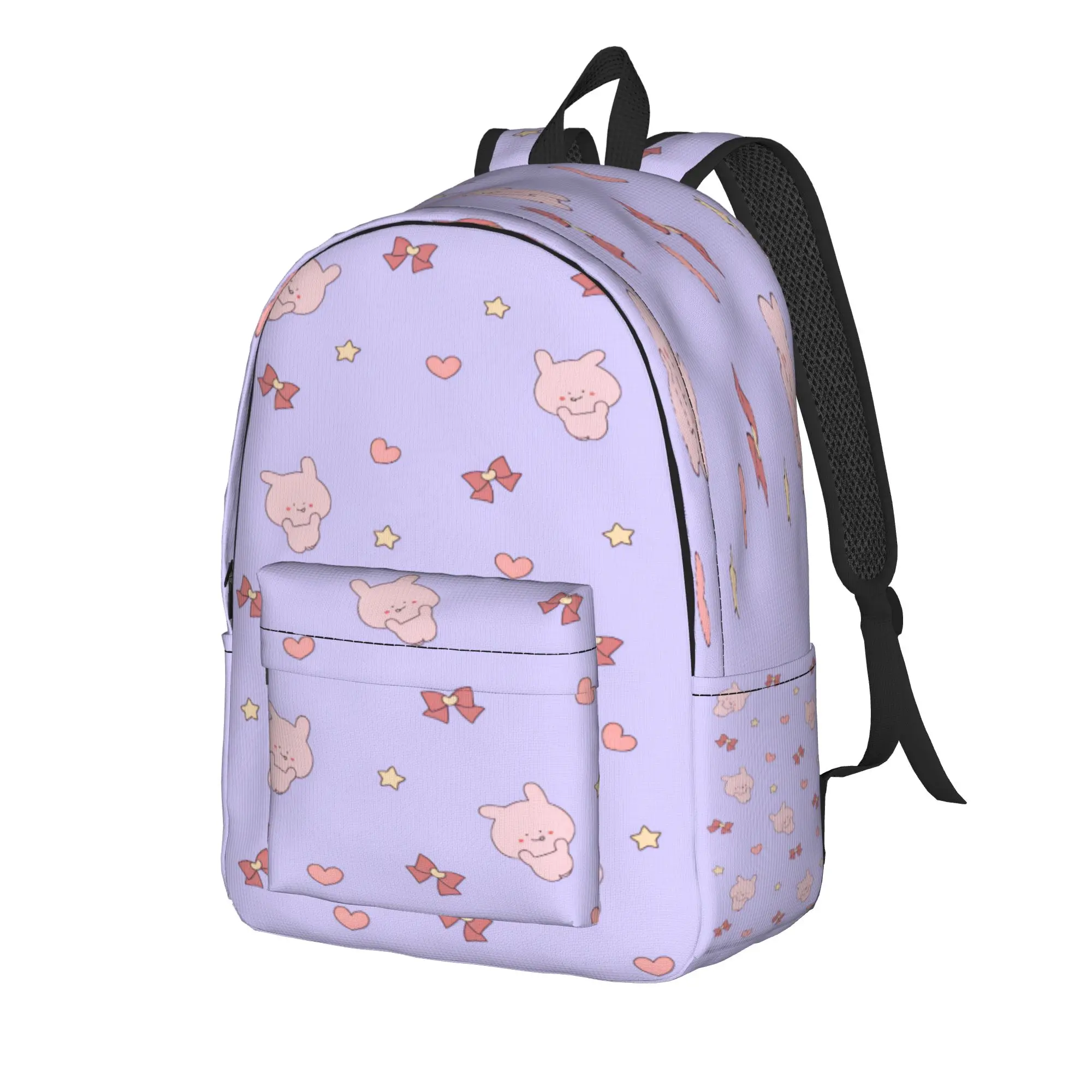 A-Asamimichans Backpack Youth  Durable Backpacks Polyester Kawaii High School Bags University Design Rucksack