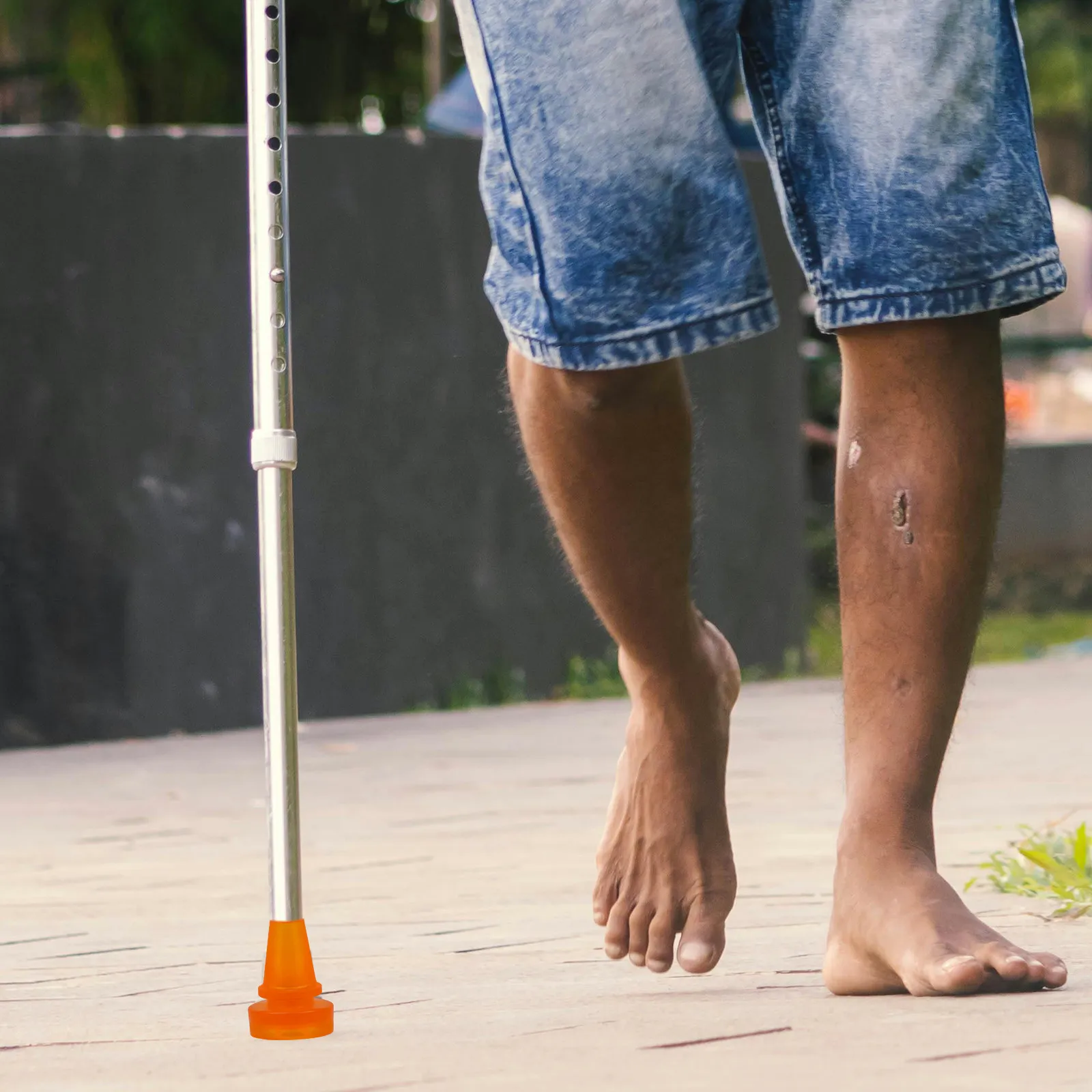 Anti-Skid Cane Tips Replacement Walking Stick Accessories Trekking Pole Tips Crutch Feet Covers Non-Slip Safety Stability Pad