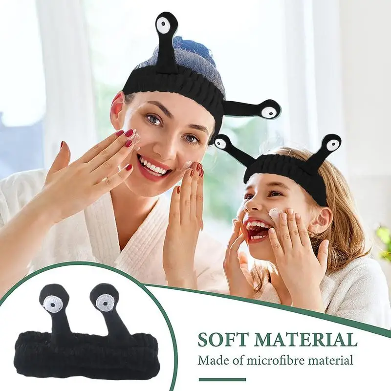 Cute Snail Eye Ultra Absorbent Headbands Wash Face Makeup Shower Facial Skincare Headband Spa Hair Bands For Women And Girls