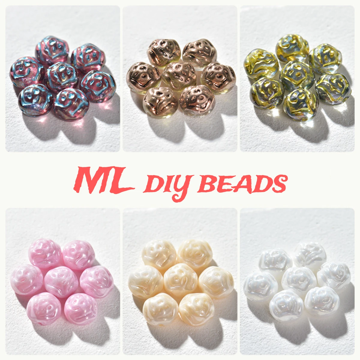 

10pcs 8mm Czech bead glass rose DIY bead jewelry accessories