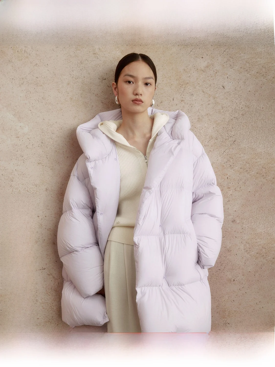 

Czech White Goose down Puffer Jacket Women's Winter Coat Super Cute Bouffant Stylish Commute Style High down Content
