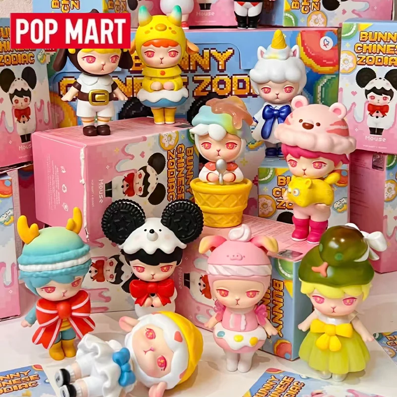 

POP MART Bunny Chinese Zodiac Series Blind Box Guess Bag Desktop Decoration Cute Model Gift Girl Blind Bag Toys