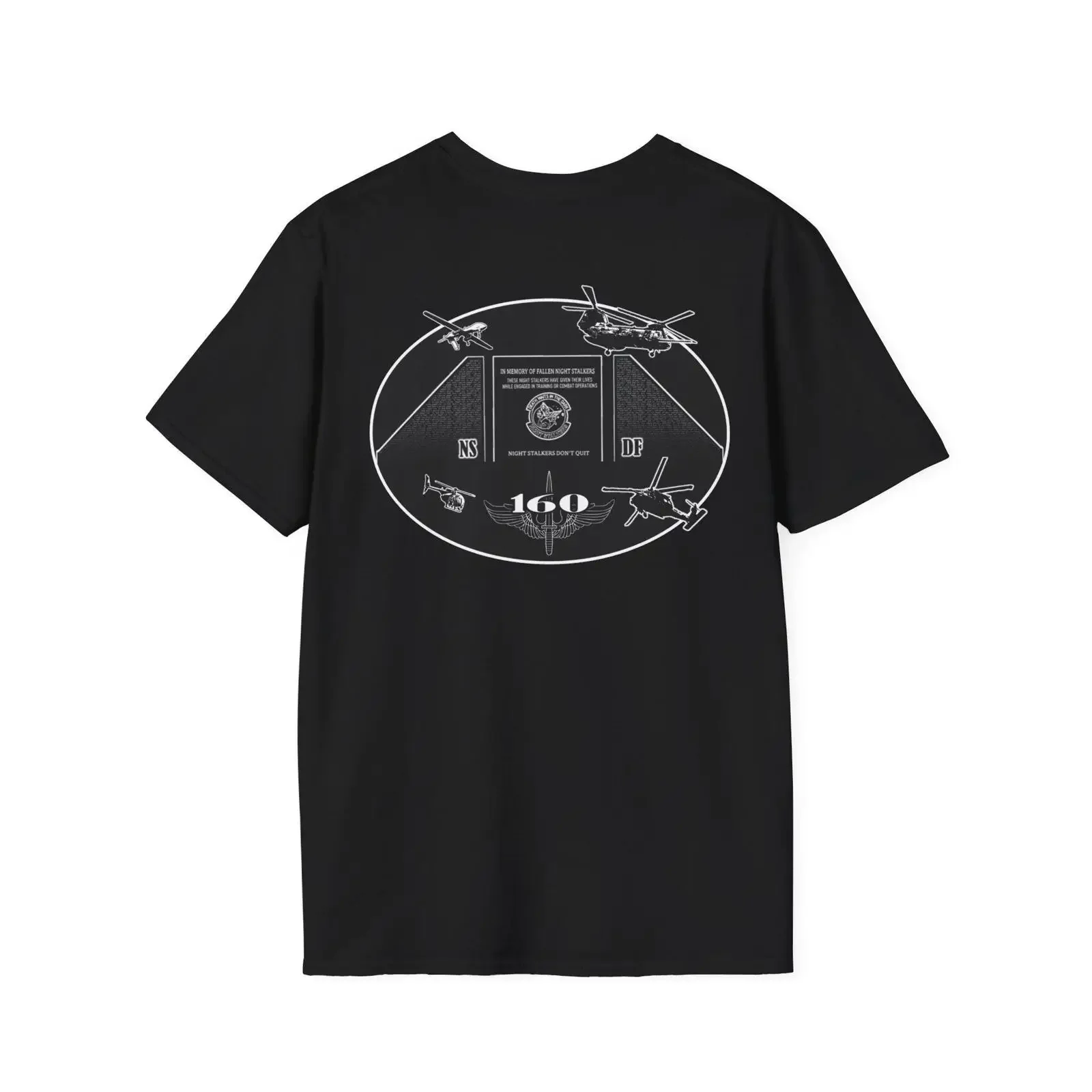 160th SOAR Fallen Night Stalkers T Shirt Special Operations Aviation Regiment Memorial vintage Washed fashion graphic Slightly