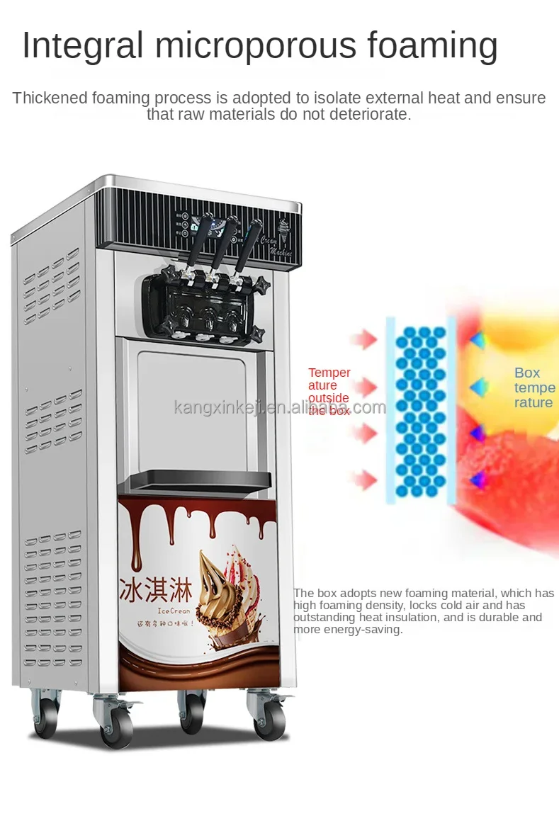 soft ice cream machine 3 flavors ice cream machine cheap ice cream rotary filling machine