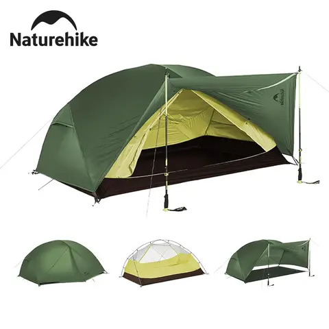 Naturehike Mongar BASE Camping Tent 2-3 People 210T Polyester 3 Season Tent Ultralright Portable Water Protective Travel Tent