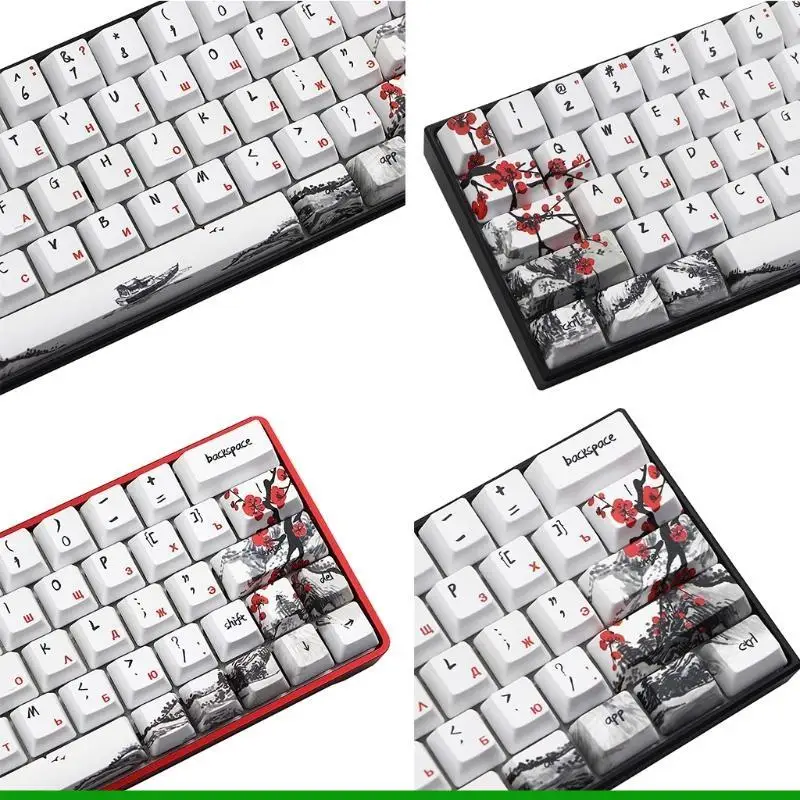 

U55C Dye Subbed Keycap 71 Keys 6.25u Spacebar Pbt for Custom Mechanical Keyboard DIY