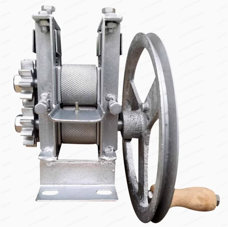 Portable Bamboo Splitting Tool - Small Electric Cutter with Hand Crank, Easy to Operate for Small Sticks