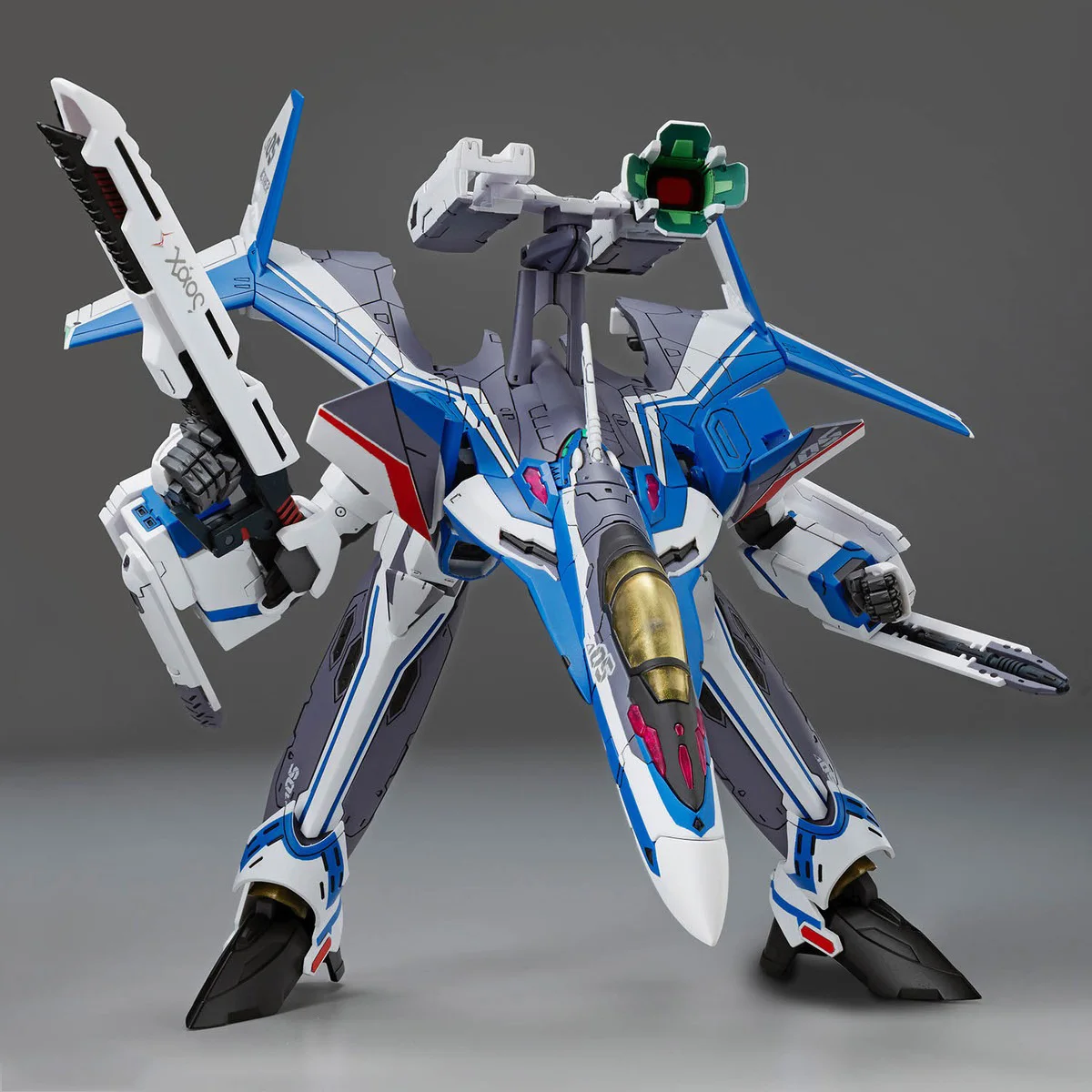 Bandai Macross Asli Model Kit HG 1/100 VF-31J Siegfried Hayate Immelmann Menggunakan Action Figure Perakitan Model Mainan Anak Laki-laki Hadiah