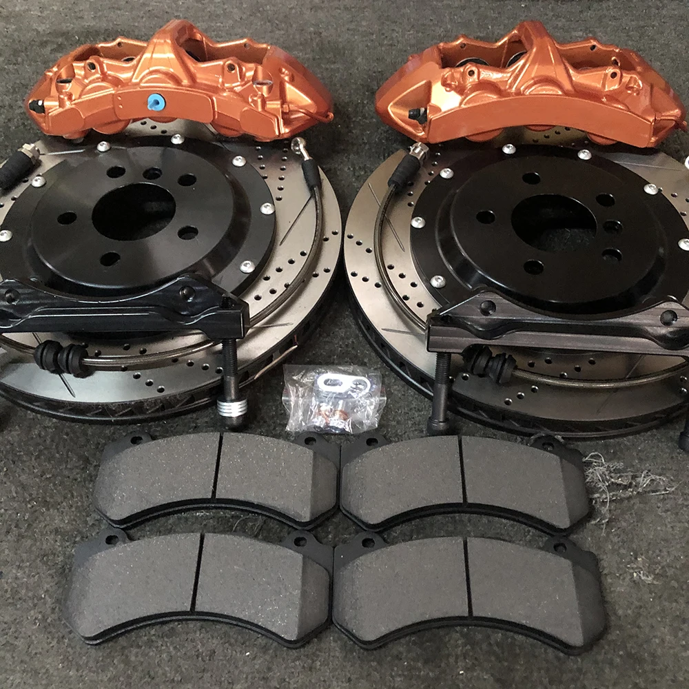 Modified Upgrade 6 pot big brake kit  slotted pattern disc rotor for Toyota Alphard 100% tested well