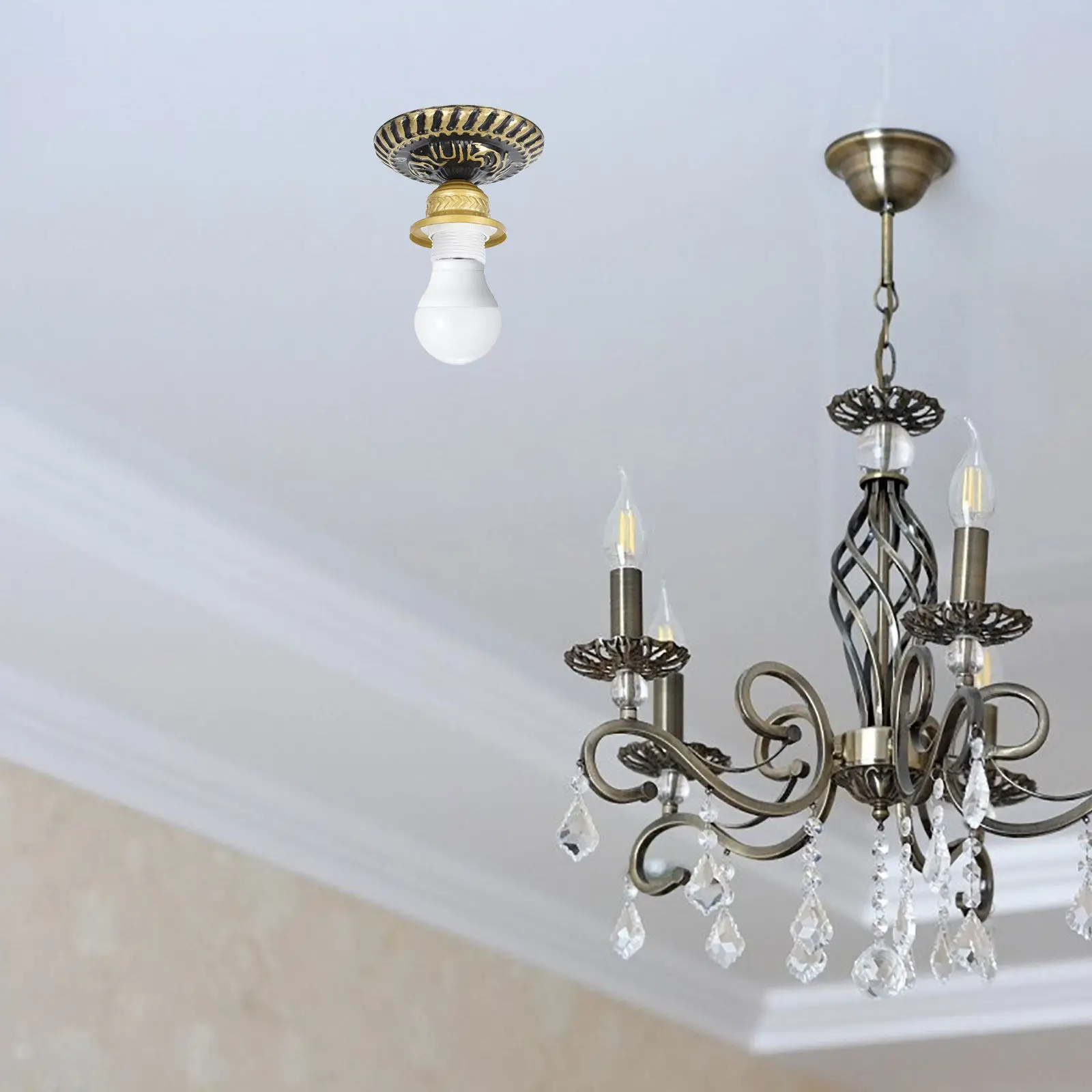 

Комплект из 1 шт. патронов для люстры E27 с винтовым креплением, премиум-качество, экономия времени при установке, для потолочных светильников в прихожей и декоративного освещения внутри помещений