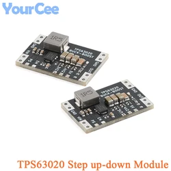 5 pces/1pc tps63020 3.3v 4.2v 5v bateria de lítio impulso automático buck step up down módulo xl63020 microcontrolador potência baixa ondulação