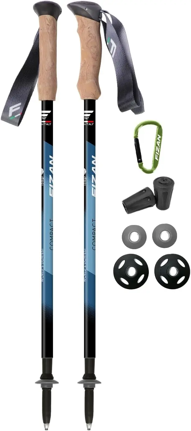 

Ultralight Trekking Poles 5.6 oz – Adjustable 22.8-52 inches, Collapsible, Aluminum, EVA Grips for Hiking & Backpacking