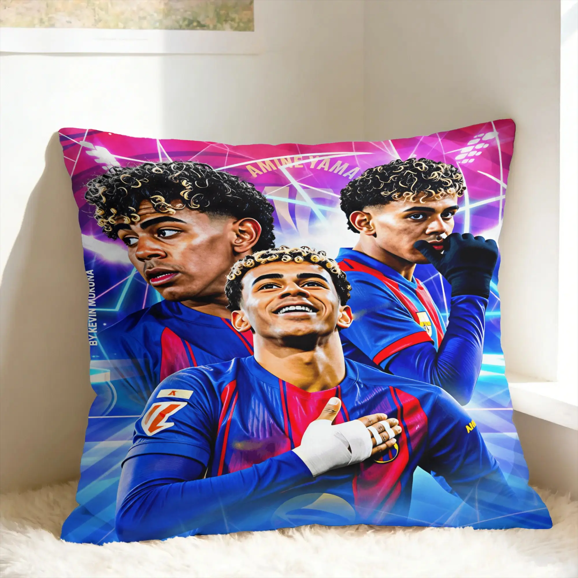 L-Lamine FootballStar y-Yamal Pillow Cover  Custom Cushion Cover Vintage Pillow Case For Wedding Party Home Decor