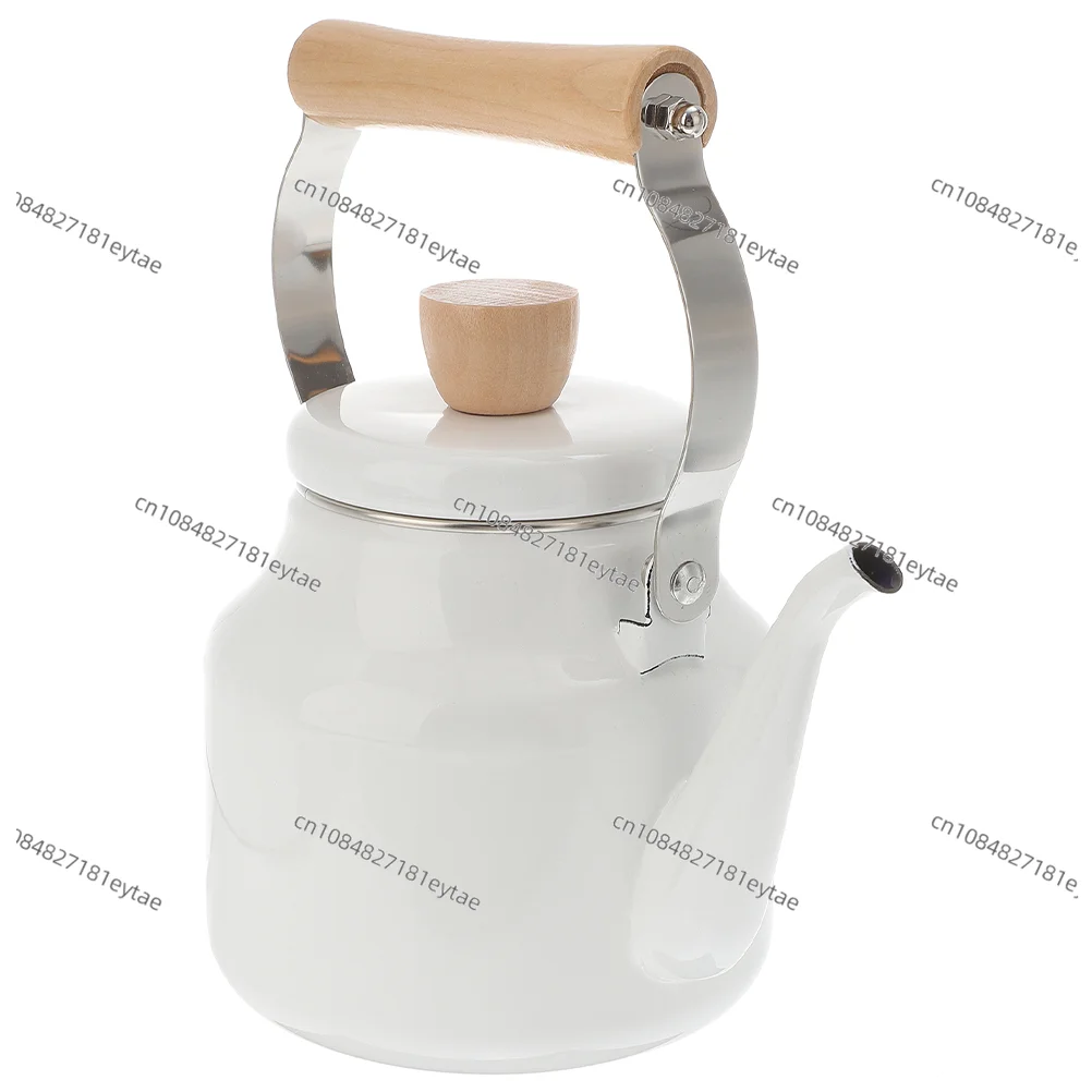 

Portable Lightweight Retro Enamel Tea Kettle Stovetop Water Boiling Pot Vintage Teakettle Kitchen Dining Bar Enameled Kettles