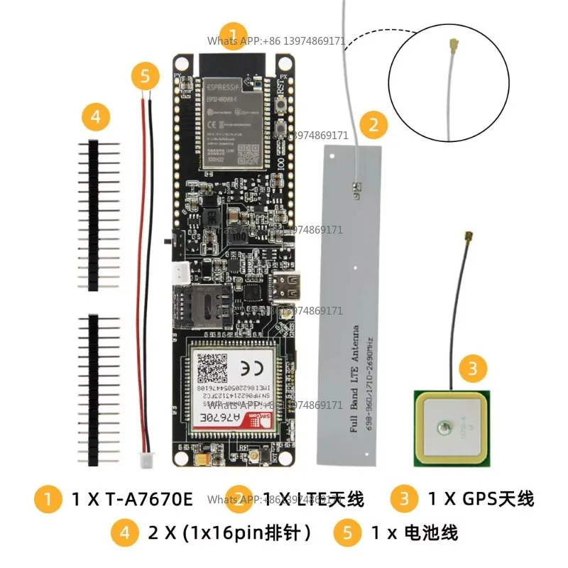 A7670E R2 4G LE CA1 ESP32 Module Support GSM GPRS EDGE Wireless Communication Electronic Accessory