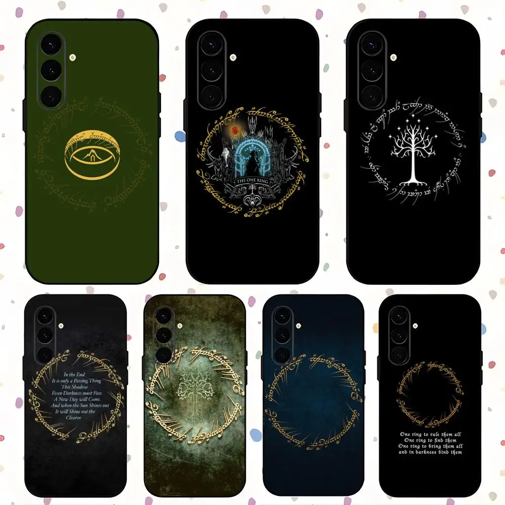 Hot Movie The L-Lord R-Rings Phone Case For Samsung Galaxy S25 S24 S23 S22 S21 S20 Plus Ultra Note20 Soft Black