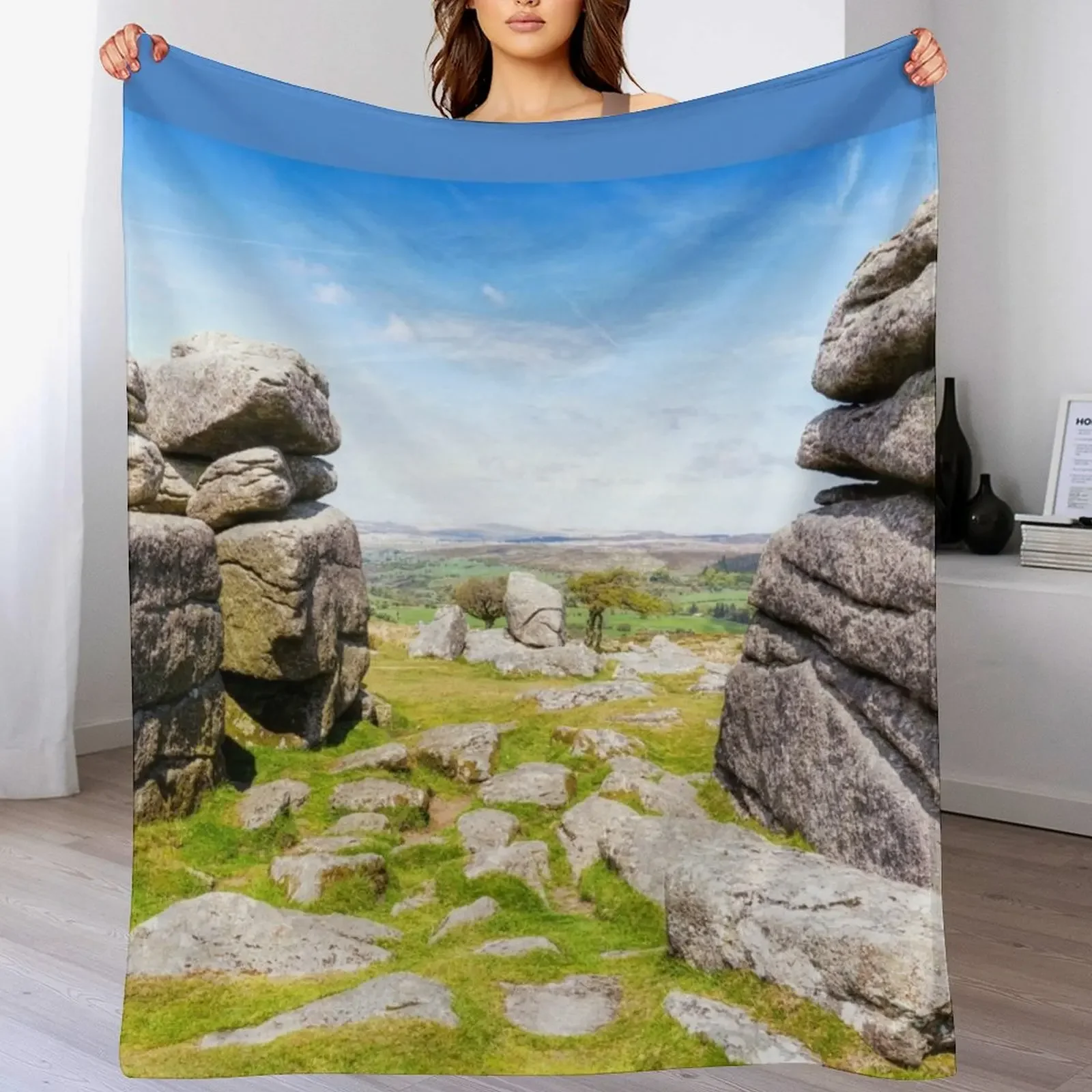 Dartmoor National Park, Devon, UK Throw Blanket Bed linens Soft Plaid Furrys Decorative Sofas Blankets