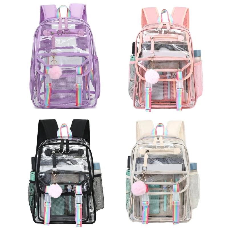 

Large Capacity School Bag for Student Teenager Clear Book Bag Laptop Backpack