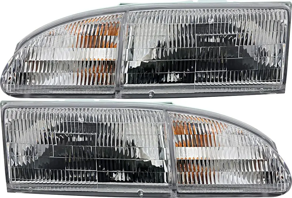 

For Ford Thunderbird Headlights Lamps Set 1994 1995 Halogen Driver and Passenger Side