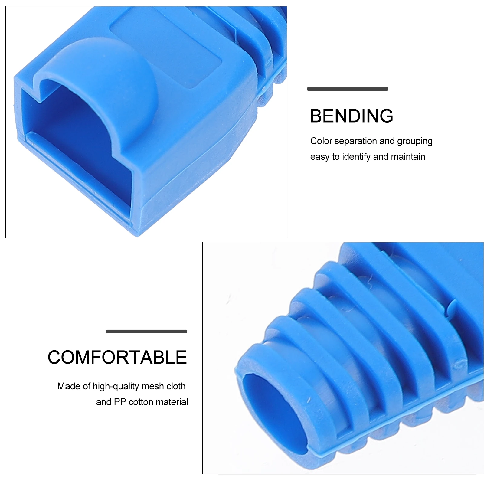 

100pcs Cable Network Plug Cover Protector Dustproof Waterproof Plastic Boot Replacement High Quality Long Lasting