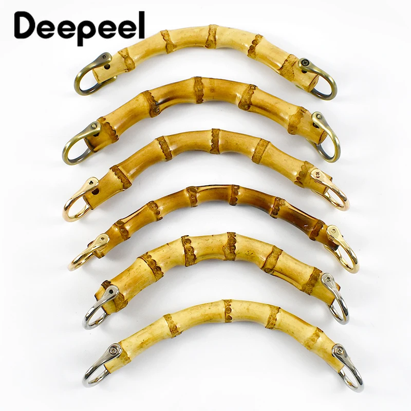 1-5Pcs Deepeel 150mm Wooden Bag Handles Bamboo Frame Handle for Handbags Wallet Bags Strap Connect Buckle DIY Crafts Accessories